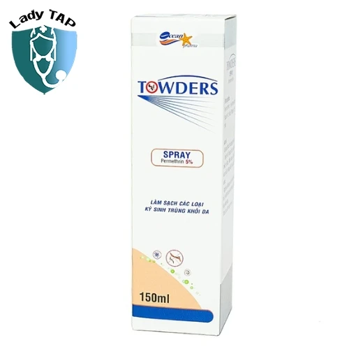 Towders Spray 150ml Ocean Pharma - Sản phẩm khử ký sinh trùng trên da