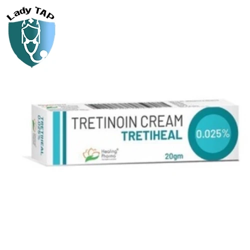 Tretiheal 0.025% 20g (Tretinoin Cream) Healing Pharma - Trị mụn và làm sáng da hiệu quả