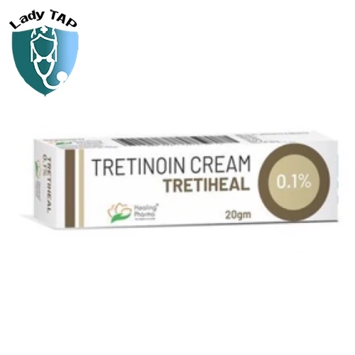 Tretiheal 0.1% 20g (Tretinoin Cream) Healing Pharma - Sản phầm bôi trị mụn và ngừa lão hóa