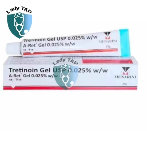 Tretinoin Gel USP 0.025% Menarini - Điều trị mụn trứng cá