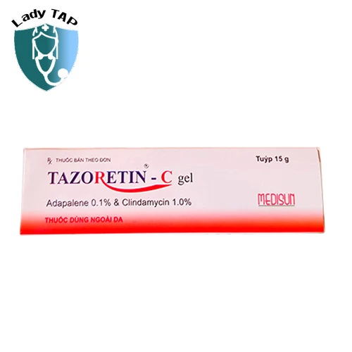 Tazoretin-C Gel 15g Medisun - Làm giảm và ngăn ngừa sự hình thành mụn mới