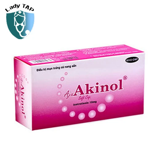 Aju Akinol 10mg Phil Inter Pharma - Giúp điều trị cho người bị mụn trứng cá dạng sần nặng