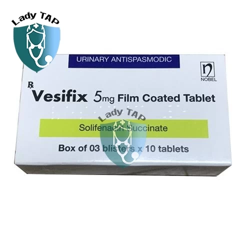 Vesifix 5mg Nobel - Hỗ trợ điều trị tiểu nhiều lần, tiểu gấp