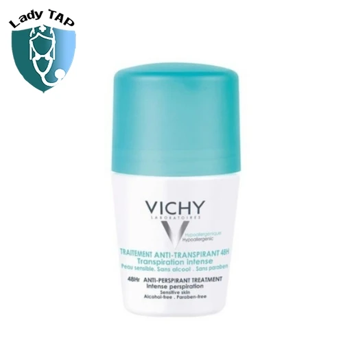Vichy Antiperspirant 48h 50ml - Lăn khử mùi khô thoáng vùng da dưới cánh tay 48h