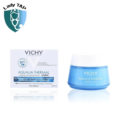 Vichy Aqualia Light Cream 50ml - Kem gel dưỡng ẩm cho da thường và da khô