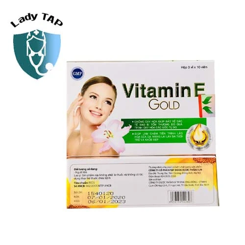 Vitamin E Gold - Giúp làn da mịn màng, tươi trẻ của Dược phẩm Sun