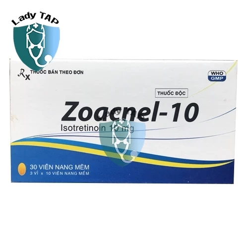 Zoacnel-10 Davipharm - Thuốc uống chữa mụn trứng cá nặng hiệu quả