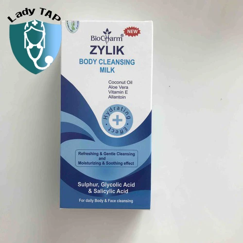 Zylik Body Cleansing Milk 150ml Nurlife - Sữa tắm trị mụn trứng cá