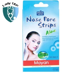 Miếng lột mụn lô hội Mayan Nose Pore Strips Aloe (hộp 1 miếng) Adwin