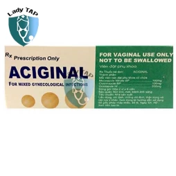 Aciginal - Viên đặt điều trị nhiễm nấm Candida âm đạo