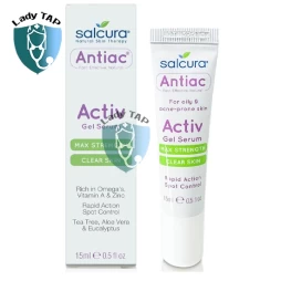 Antiac Activ Gel Serum 15ml Salcura - Làm se khít lỗ chân lông