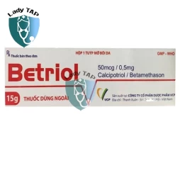 Betriol 15g PCV - Thuốc bôi điều trị viêm da, vảy nến