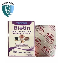 Biotin 10mg Tennax Tusa Pharma - Cung cấp dưỡng chất đảm bảo hoạt động tế bào tóc móng và da