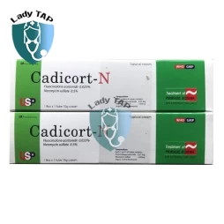 Cadicort-N 15g US Pharma - Điều trị viêm da, chốc mép, eczema hiệu quả (10 hộp)