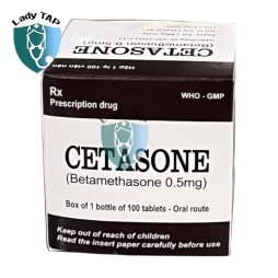 Cetasone Pharbaco - Chống viêm chống thấp khớp và chống dị ứng