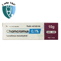Chamcromus 0,03% 5g dược phẩm TW2 - Thuốc điều trị các bệnh lý ngoài da