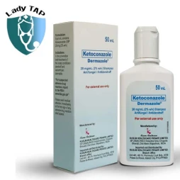 Dermazole Shampoo 50ml Kusum - Trị các bệnh nấm tóc và da đầu