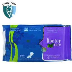 Băng vệ sinh ban đêm Doctor Care (3 miếng) - Làm mát, giảm viêm duy trì độ ẩm cho vùng da nhạy cảm