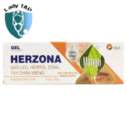 Gel Herzona 25g Vega - Giúp kháng khuẩn và làm sạch da hiệu quả