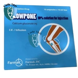 Growpone 10% 10ml Farmak JSC - Cung cấp ion calci có sẵn