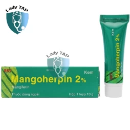 Mangoherpin 2% 10g BV Pharma - Thuốc mỡ điều trị các loại viêm da, zona, thủy đậu