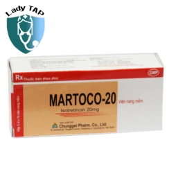 Martoco-20 Soft Capsule Chunggei - Thuốc điều trị mụn trứng cá nặng của Hàn Quốc