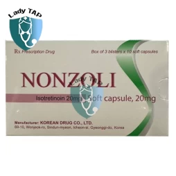 Nonzoli 20mg Korean Drug - Điều trị mụn trứng cá mức độ nghiêm trọng