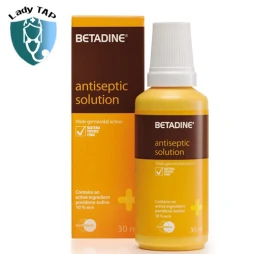 Betadine Antiseptic Solution 10% 125ml - Dự phòng nhiễm khuẩn khi bỏng, vết rách nát, vết mài