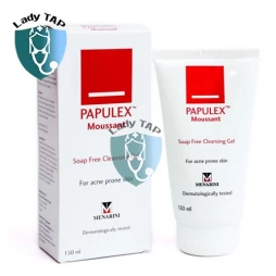 Papulex Moussant Soap Free Cleansing Gel 150ml Menarini - Sữa rửa mặt ngừa mụn trứng cá