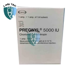 Pregnyl 5000 IU V. Organon - Điều trị vô sinh, hiếm muộn hiệu quả