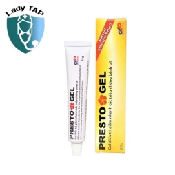 Presto Gel 25g Dan Pharm - Chữa lành trĩ và nứt kẽ hậu môn