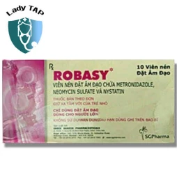 Robasy - Viên đặt hỗ trợ điều trị và dự phòng viêm phụ khoa