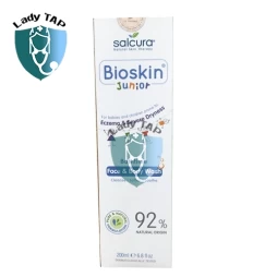 Bioskin Junior 200ml Salcura - Giúp làm sạch và se khít lỗ chân lông cho bé