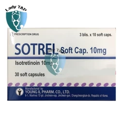 Sotrel 10mg Young IL Pharm - Điều trị mụn trứng cá nặng với các hoạt chất là Isotretinoin