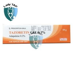 Tazoretin Gel 0.3% 10g Medisun - Thuốc trị mụn trứng cá hiệu quả