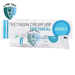 Tretiheal 0.025% 20g (Tretinoin Cream) Healing Pharma - Trị mụn và làm sáng da hiệu quả