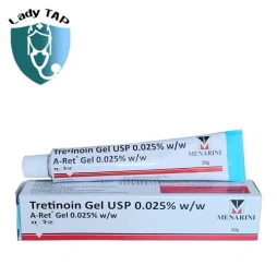 Tretinoin Gel USP 0.025% Menarini - Điều trị mụn trứng cá