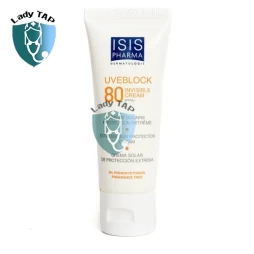 KCN Isis Pharma Uveblock 80 Invisible Cream SPF50+ 40ml (màu trắng) - Kem chống nắng được khuyên dùng