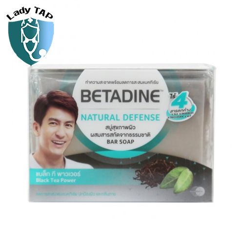 Xà phòng kháng khuẩn Betadine 110g (Black Tea Power) Paos Industries - Xà phòng trị mụn chiết xuất trà đen