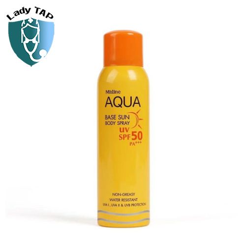 Xịt chống nắng Mistine Aqua Base Body Spray SPF50 100ml - Chăm sóc dưỡng da an toàn giúp bạn bảo vệ làn da tốt hơn giữa những tác động của môi trường