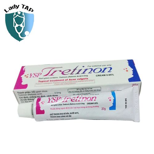 YSP Tretinoin cream 0.05% - Ngừa mụn, thông thoáng lỗ chân lông, giảm tình trạng tăng sắc tố